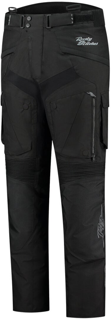 Rusty Stitches Cliff Waterproof Motorcycle Textile Pants black Short 4XL Figure 1