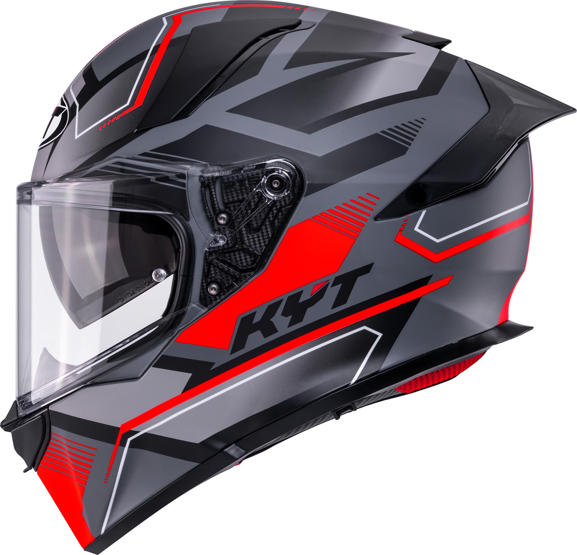 KYT R2R Parsec Helm grijs mat/rood S (55/56) Figuur 2