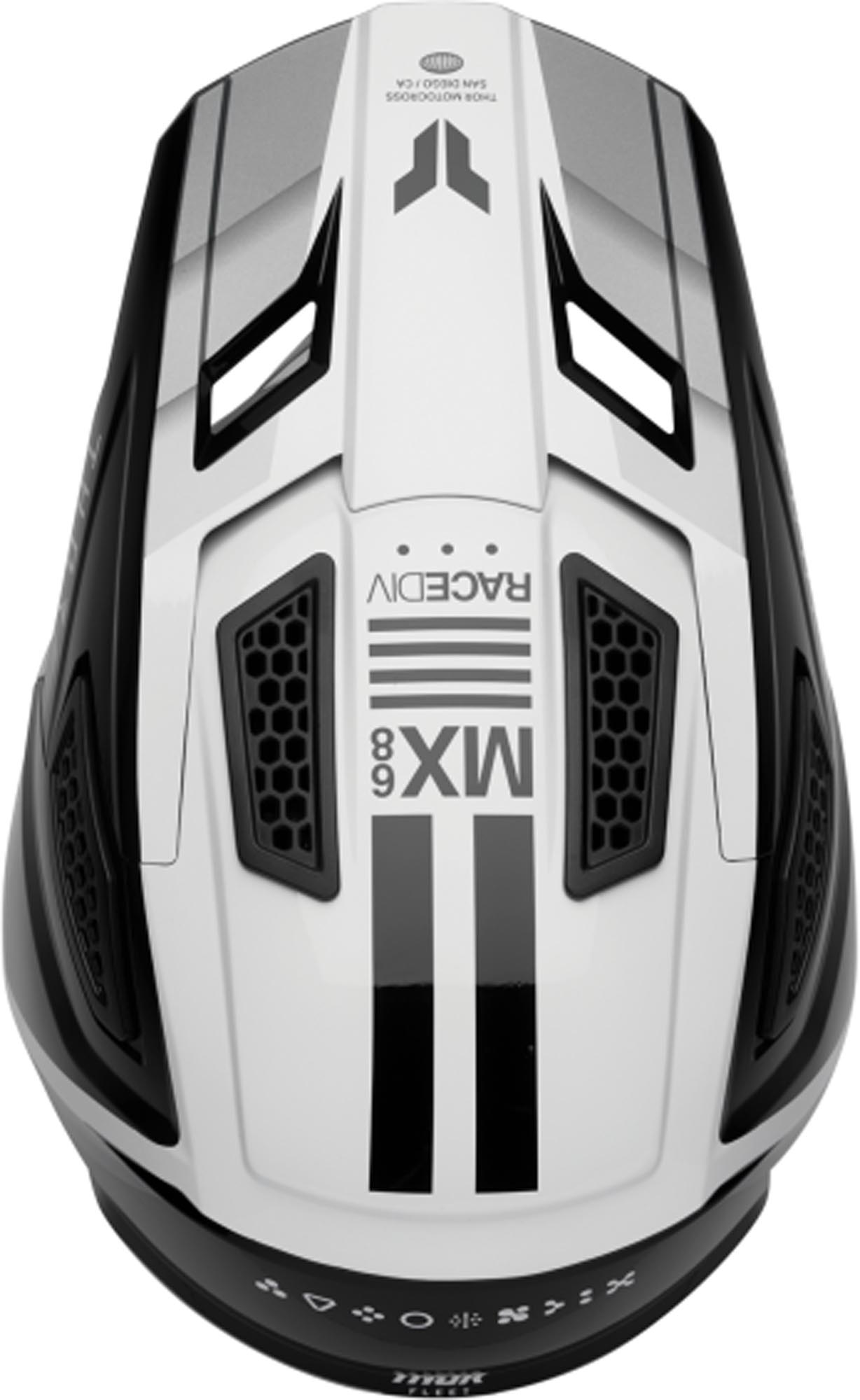 Thor Fleet Defy Motocrosshjelm sort/grå/hvid L (59/60) Figur 4