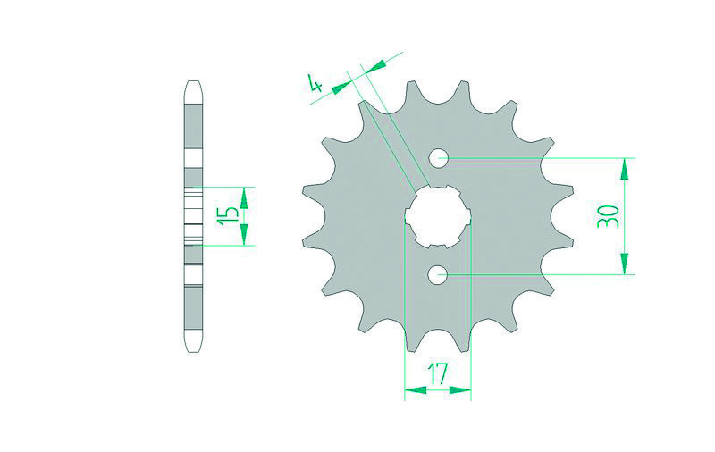 AFAM Kit chaîne 420R1 14/37 - couronne standard Figure 4