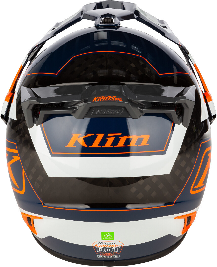 Klim Krios Pro Rally ECE/DOT Carbon Casque d’enduro Blanc/Bleu/Orange L (59/60) Figure 4
