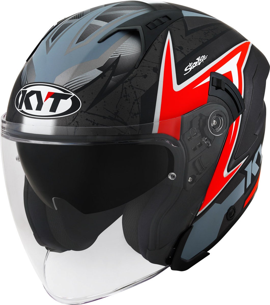 KYT NF-J Attitude Capacete a jato preto/vermelho S (55/56) Figura 1