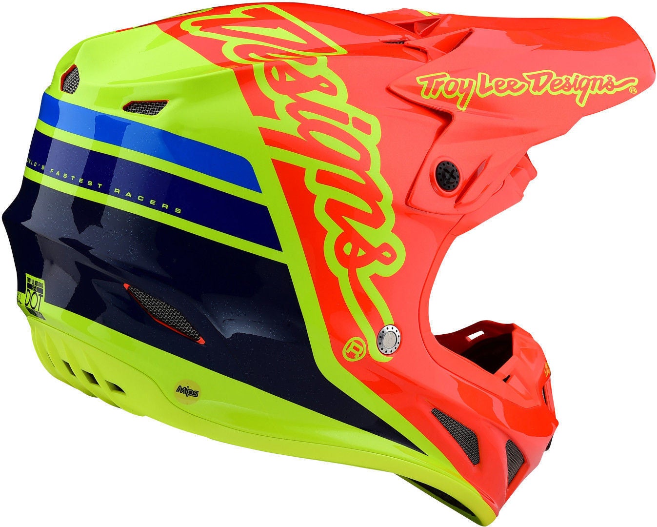 Troy Lee Designs SE4 Silhouette MIPS Motocross Helm orange/gelb M Abbildung 5
