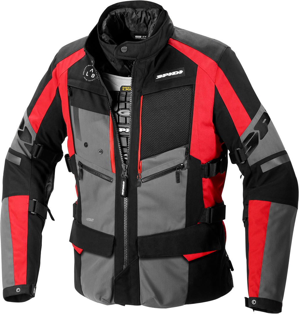 Spidi 4 Season Evo H2Out Motorcycle Textile Jacket black/red L Figure 3