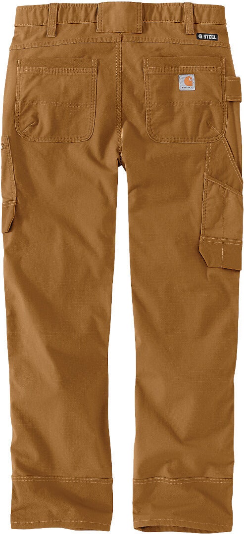 Carhartt Steel Rugged Flex Relaxed Fit Ripstop Double Front Utility Multi Pocket Work Pants brown 40/30 Figure 2