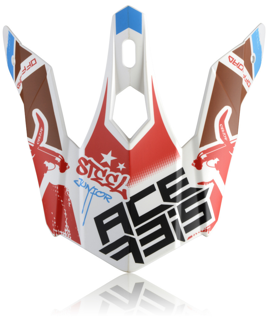 Acerbis Steel Kinder/Eclipse Vârful Casca Alb/Roșu/Negru Figura 1