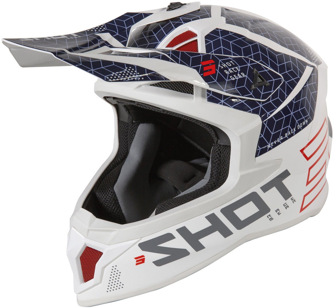 Shot Lite Core Casco de Motocross Azul/Rojo L (59/60) Figura 1