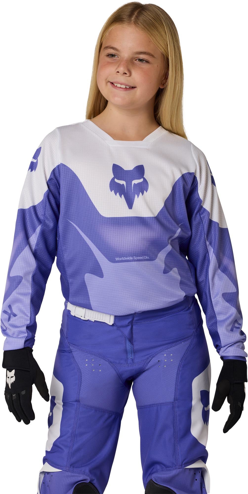 FOX 180 Noble Jugend Motocross Jersey lila/weiß YXL Abbildung 3