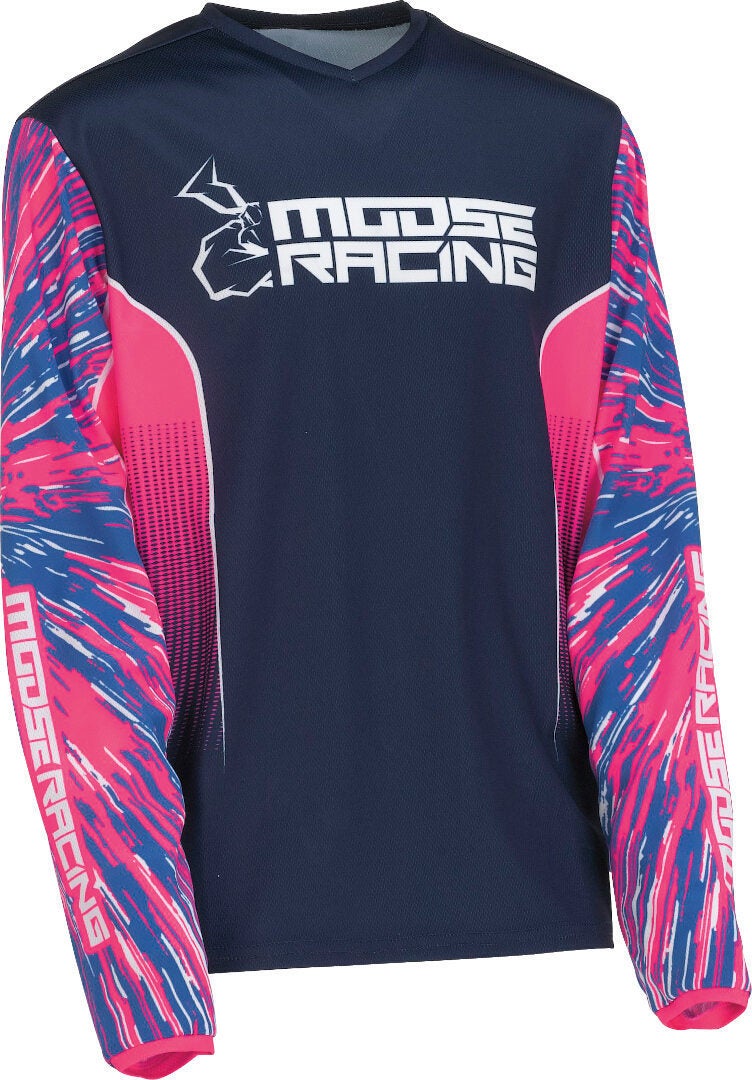 Moose Racing Agroid 2022 Jugend Motocross Jersey pink/blau L Abbildung 1