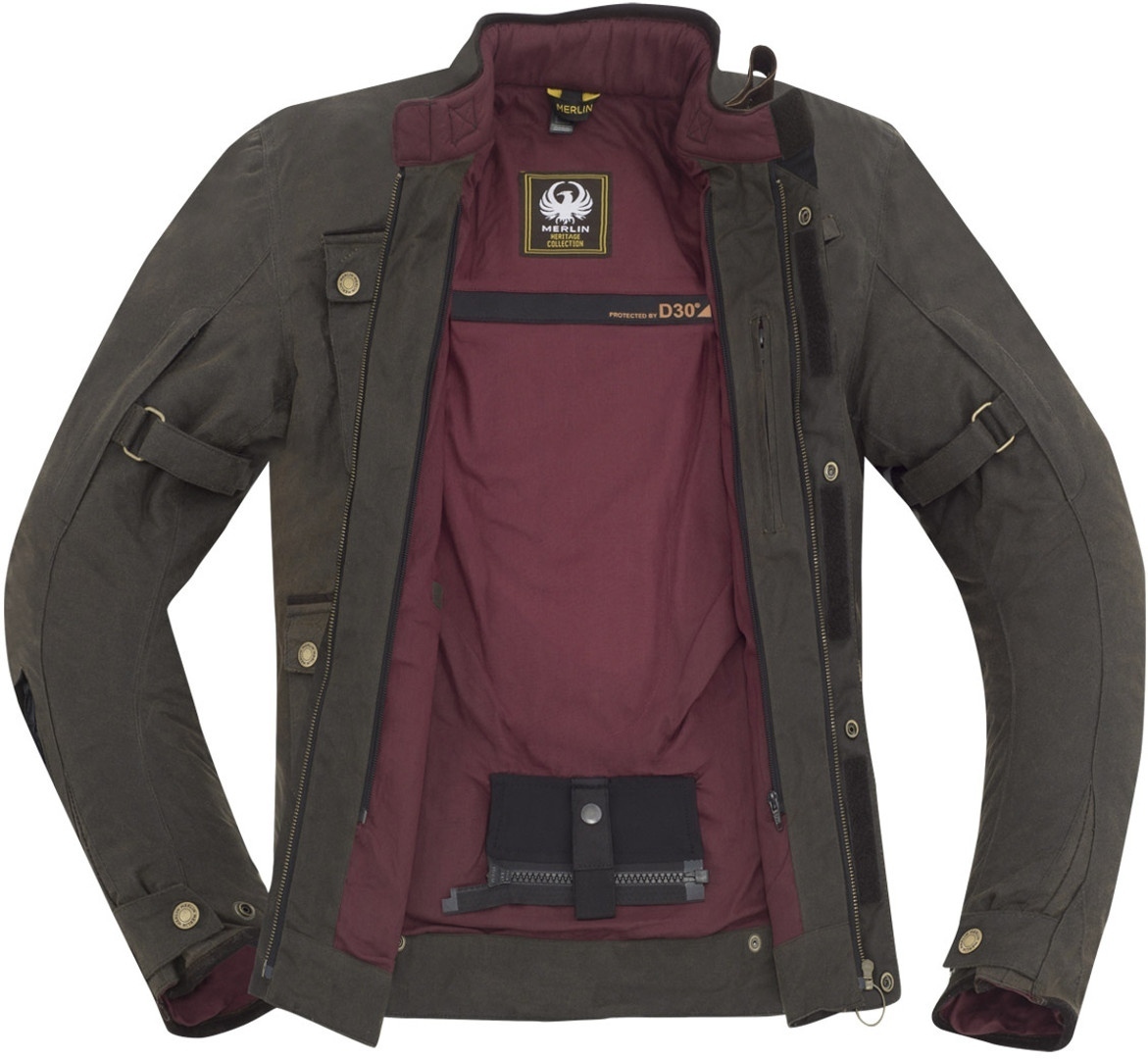 Merlin Expedition Motorfiets Gewaxt Jasje Olive M Figuur 5