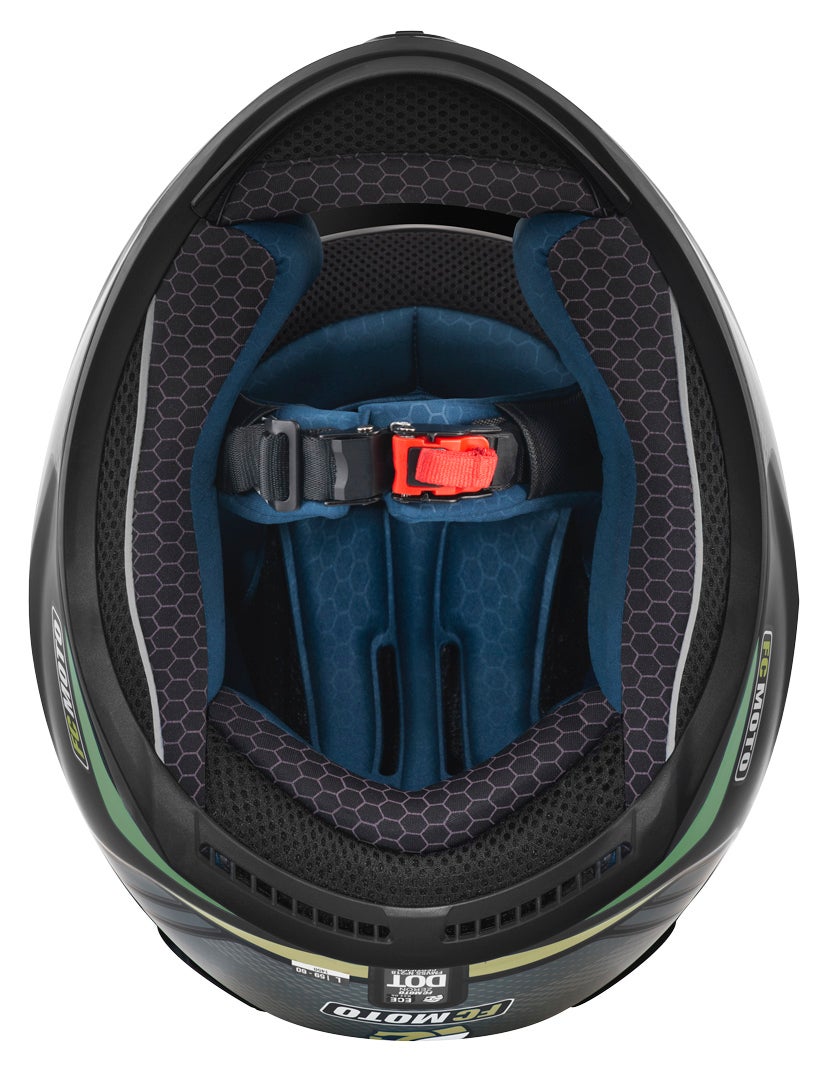 FC-Moto FF114B Zeron Casque Noir mat/vert 2XL Figure 7