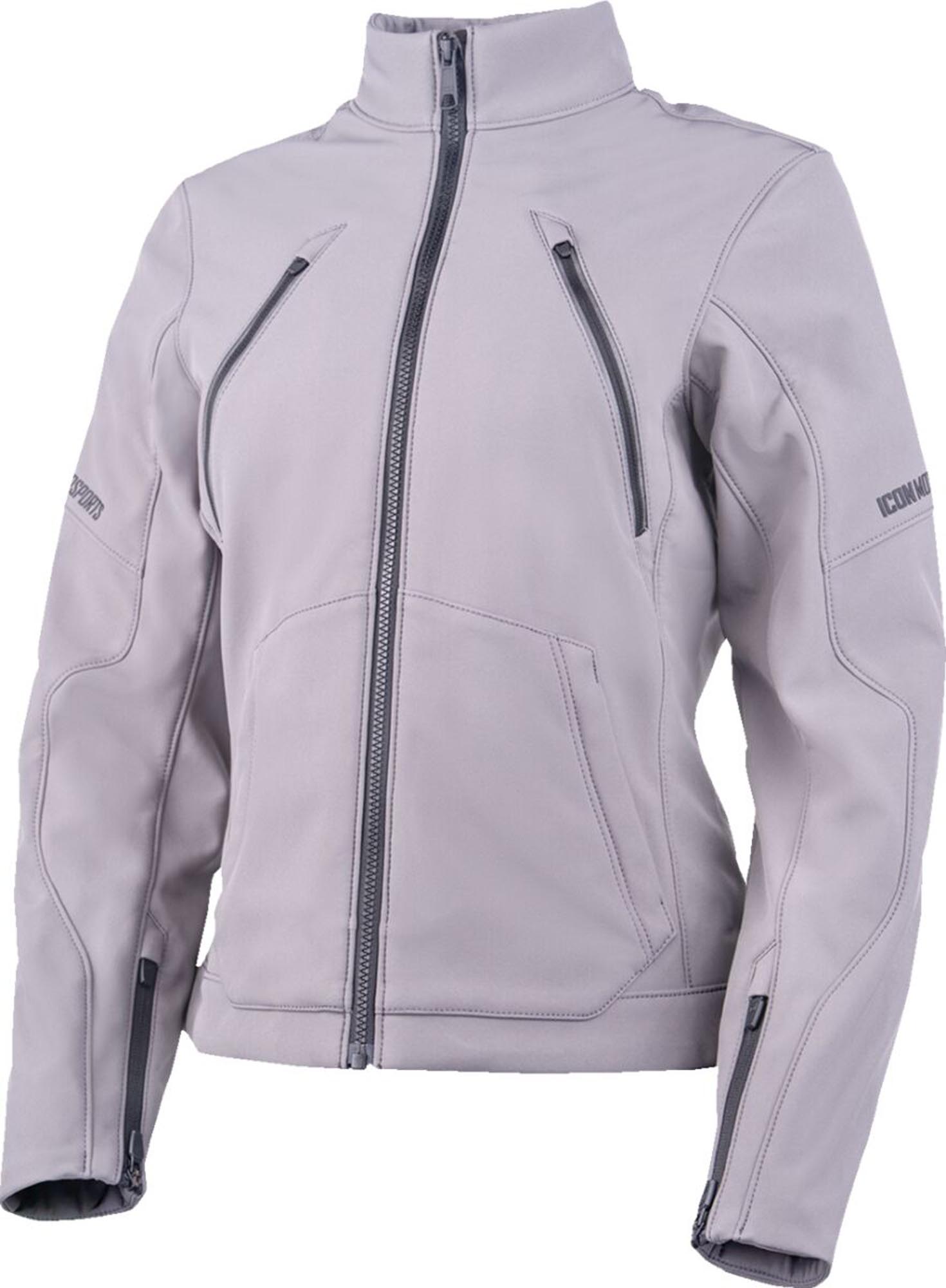 Icon Merc 3 Dames motorfiets textieljas grijs M Figuur 1