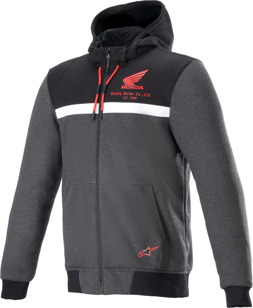 Alpinestars Honda Chrome Motorcycle Textile Jacket grey/black XL Figure 1