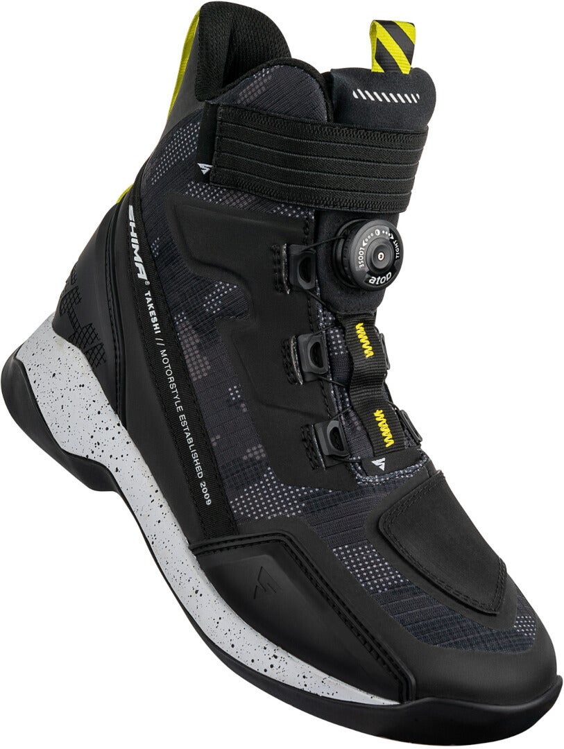 SHIMA Takeshi Botas de Motocicleta preto/branco/amarelo 42 Figura 3