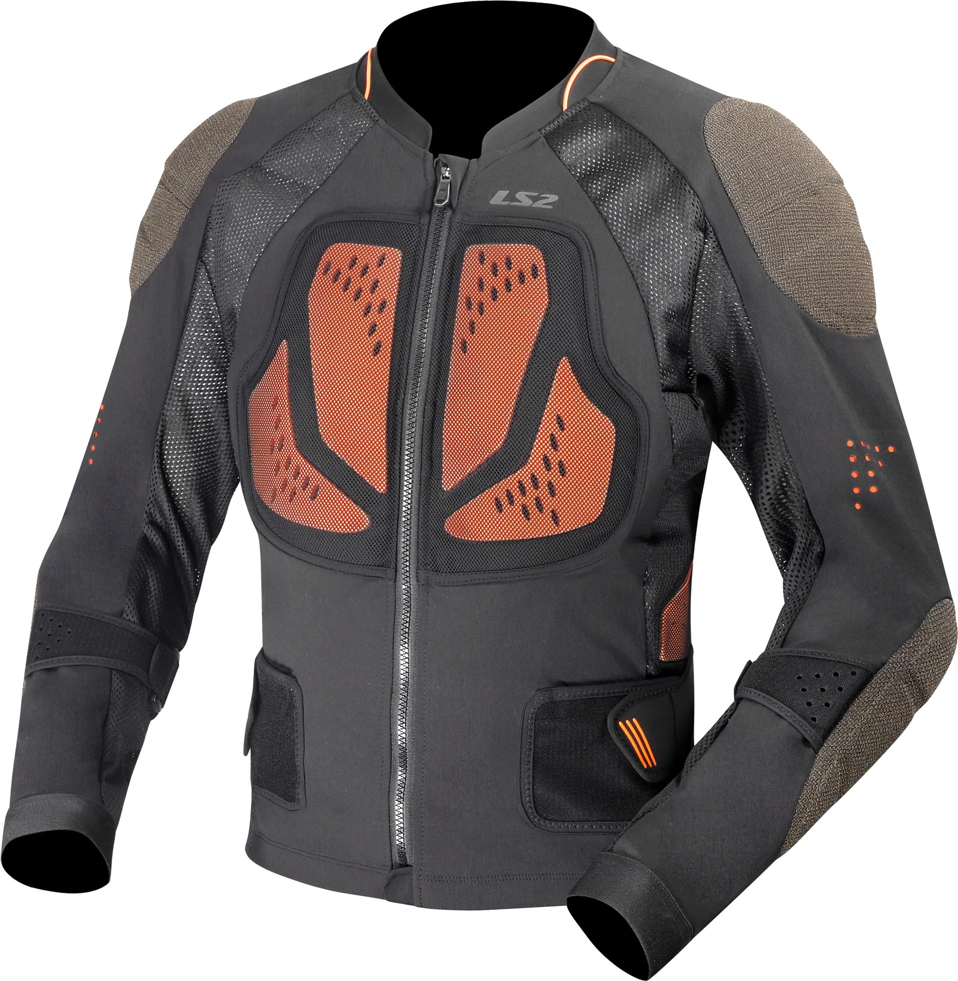 black/orange