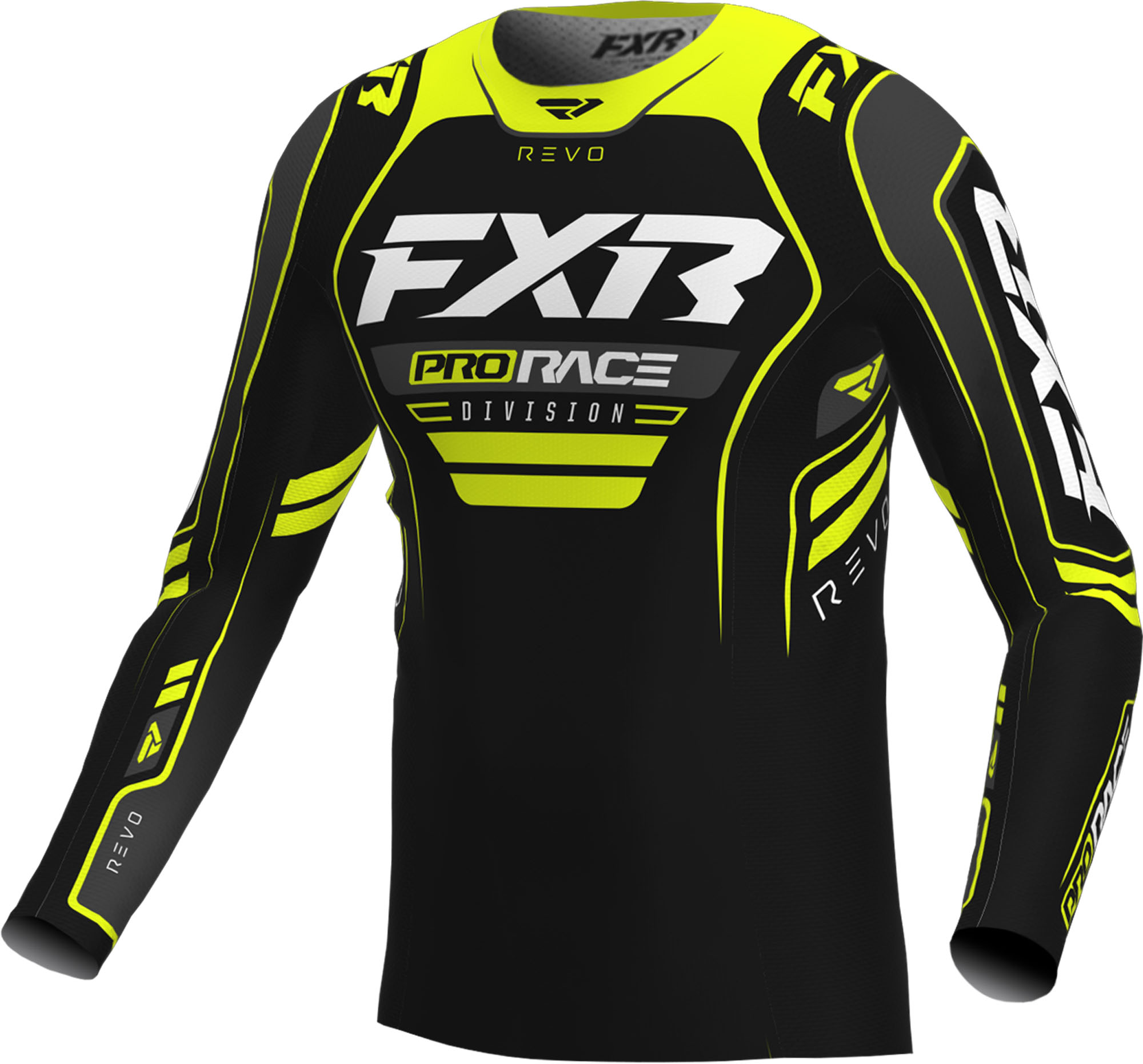 FXR Revo Tricou de motocross pentru tineret Alb/Negru/Galben M Figura 1