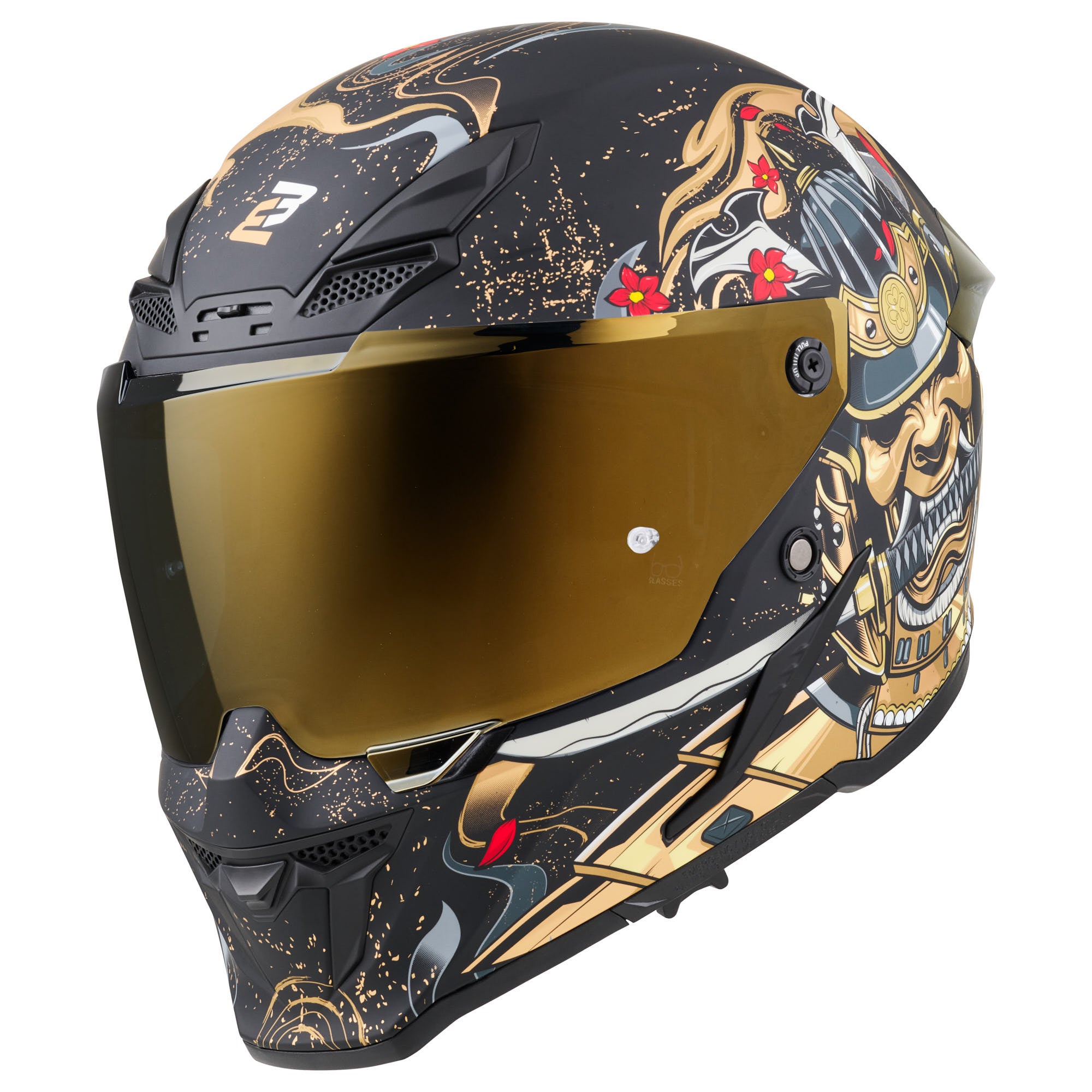 Bogotto Blade Armour Helm schwarz/gold 2XL Abbildung 1