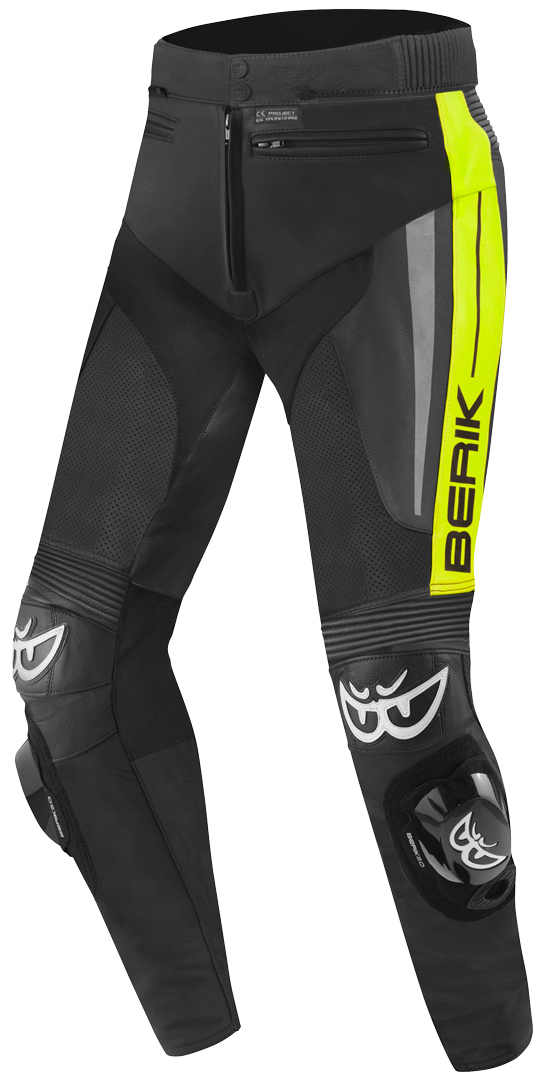 Berik Kendo Motorrad Lederhose schwarz/neon 52 Abbildung 1
