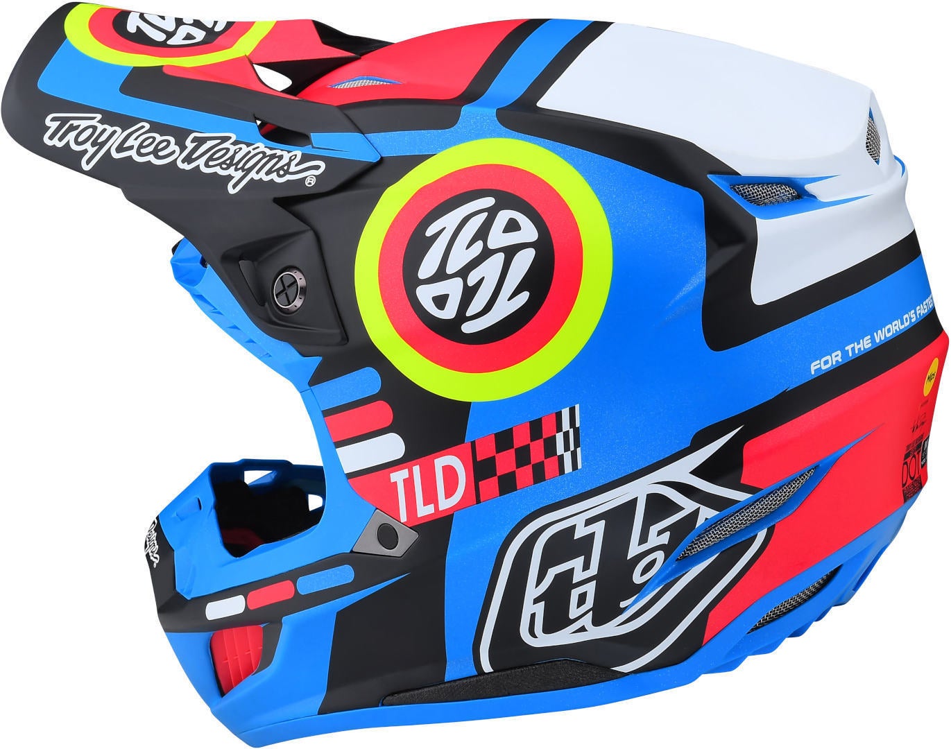 Troy Lee Designs SE5 Drop In MIPS Capacete de Motocross preto/vermelho/azul S (55/56) Figura 8