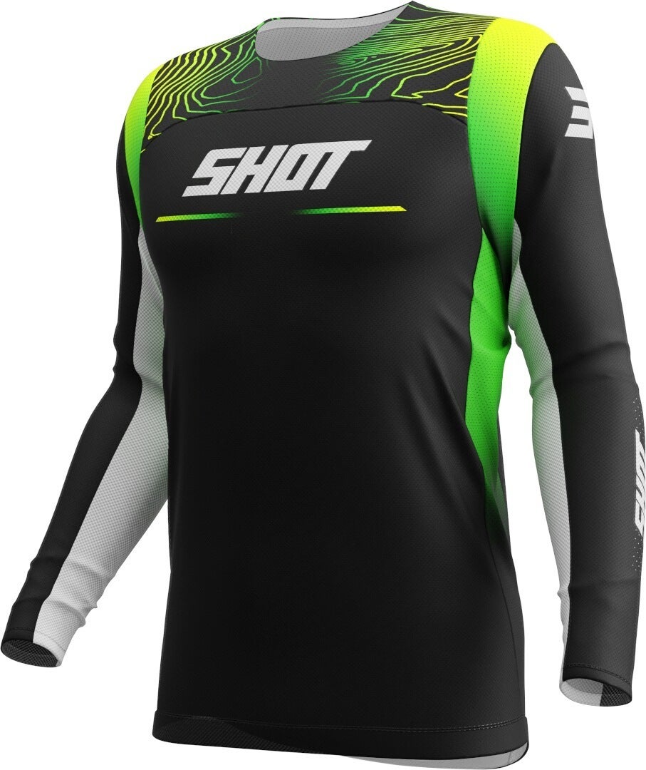 Shot Contact Apex Motocross trøje sort/gul/grøn 5XL Figur 1