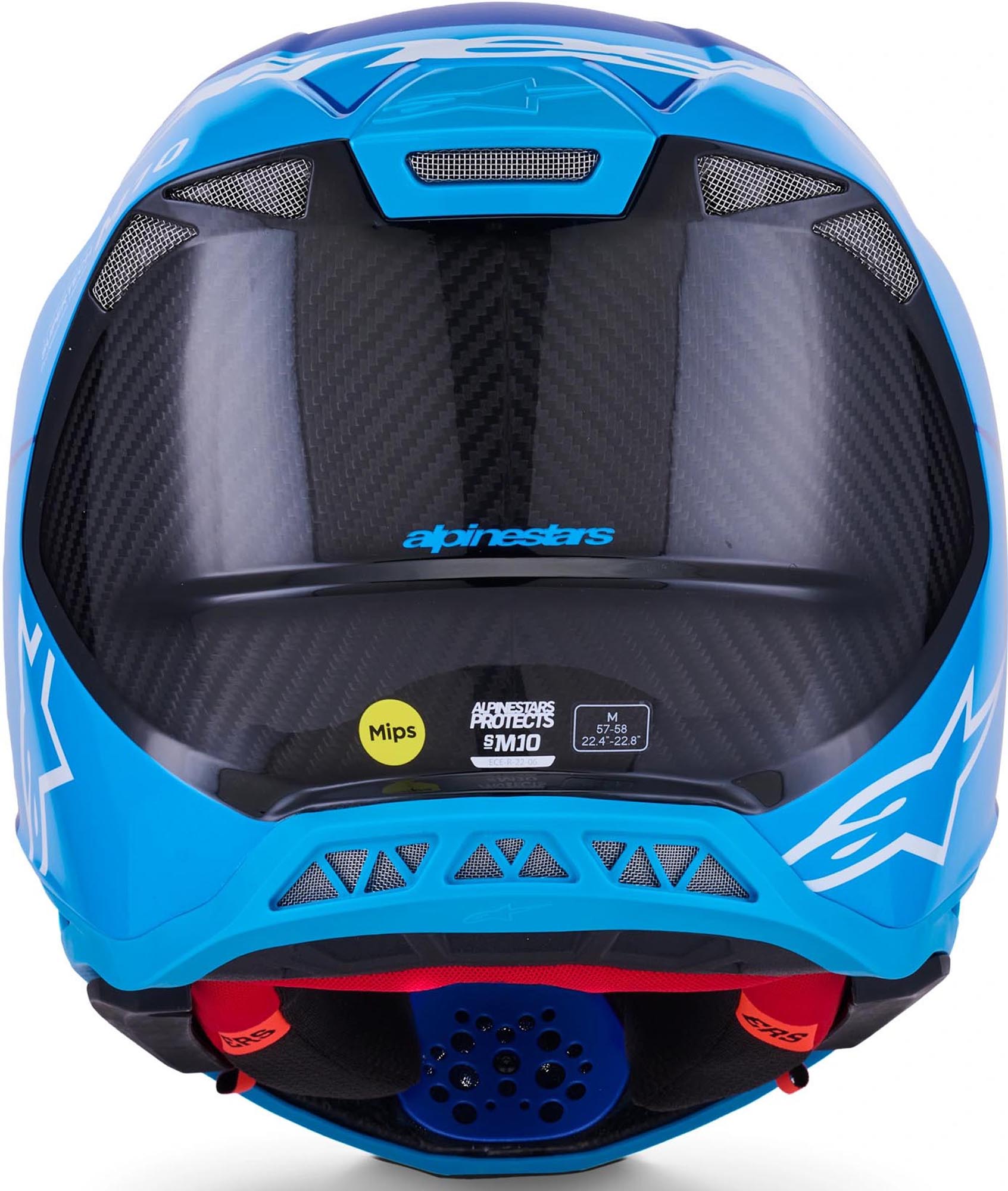 Alpinestars Supertech S-M10 Flood 2024 Casco da motocross blu/nero M (57/58) Figura 3