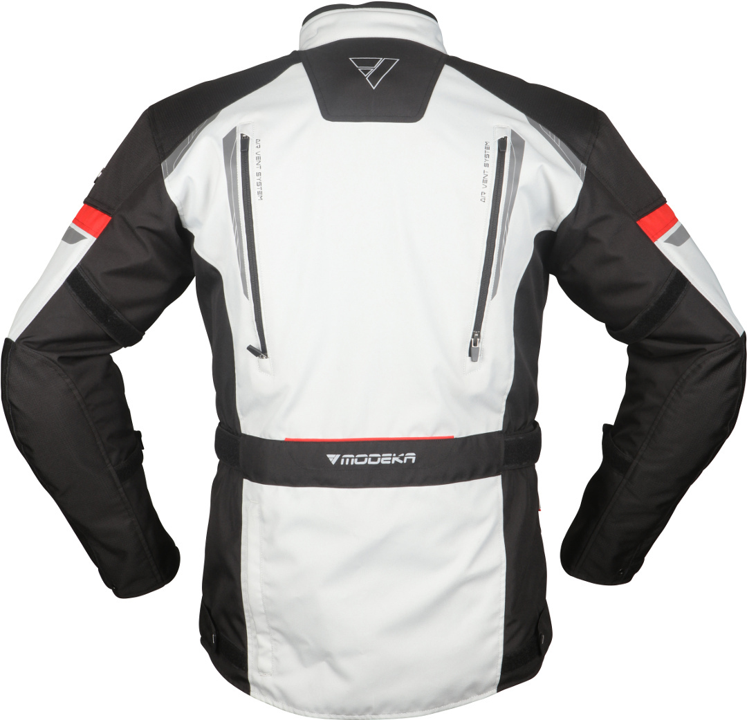 Modeka Striker II Motorrad Textiljacke hellgrau/schwarz M Abbildung 2