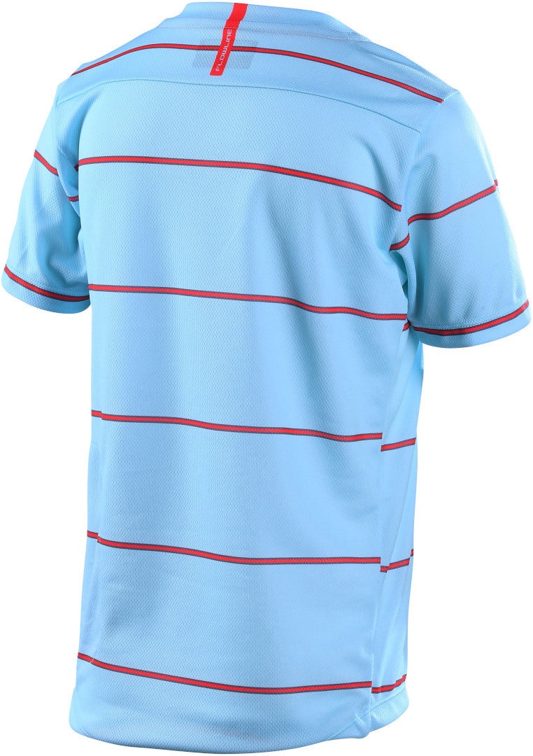 Troy Lee Designs Flowline Revert Youth Shortsleeve Bicycle Jersey light blue/red M Figure 2