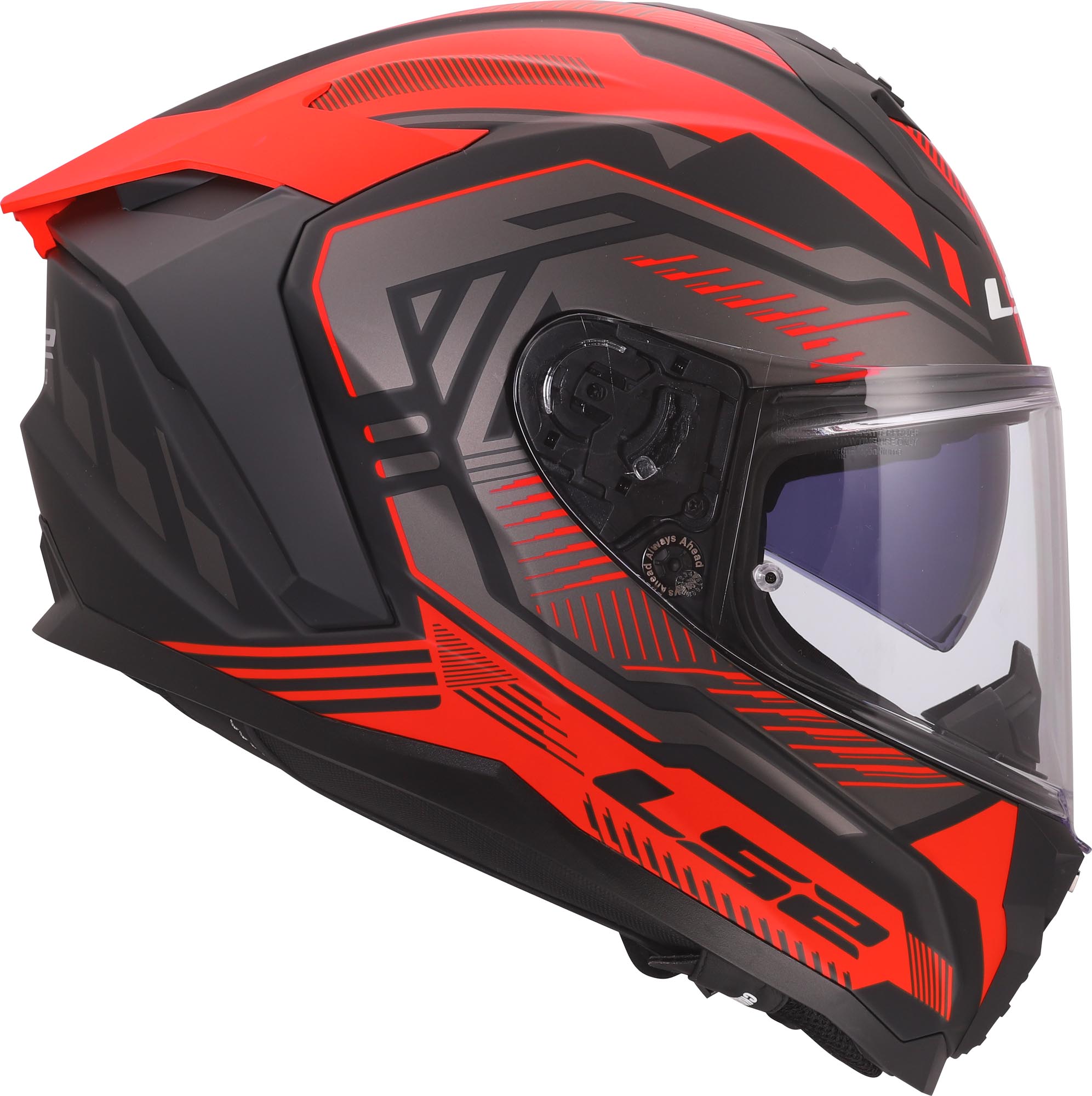 LS2 FF817 Challenger II Dravix Helm schwarz/rot L (59/60) Abbildung 6