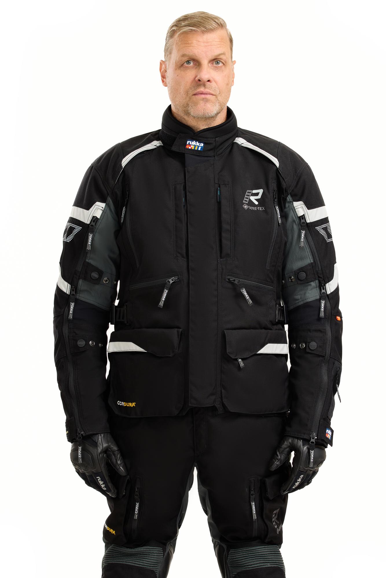 Rukka Madagasca-R Giacca tessile moto nero/grigio 48 Figura 10
