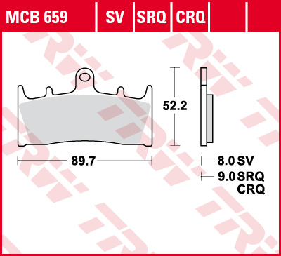 TRW Lucas Racingbelag MCB659CRQ Figur 1