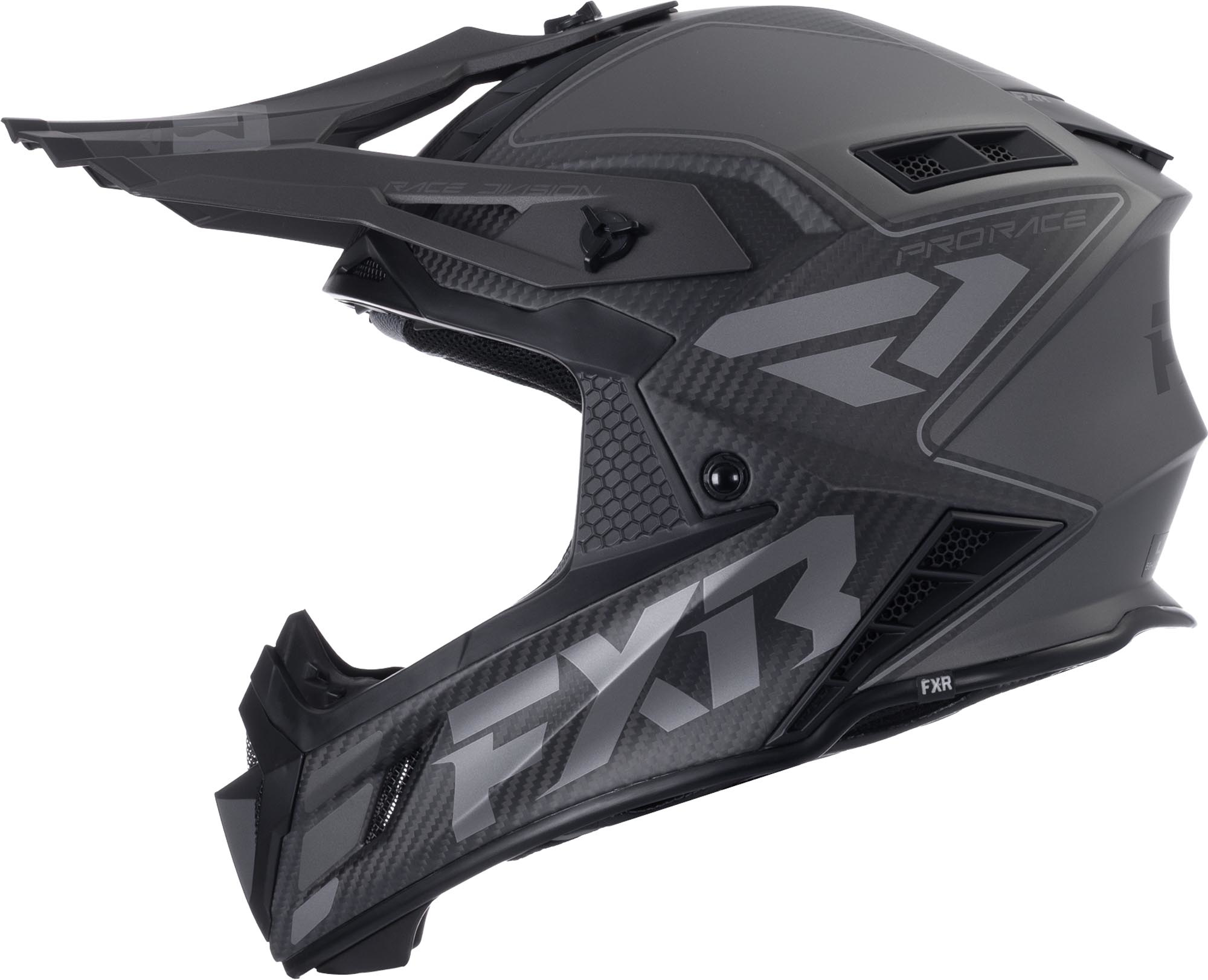 FXR Helium Carbon Motocross Helm schwarz/grau S Abbildung 4