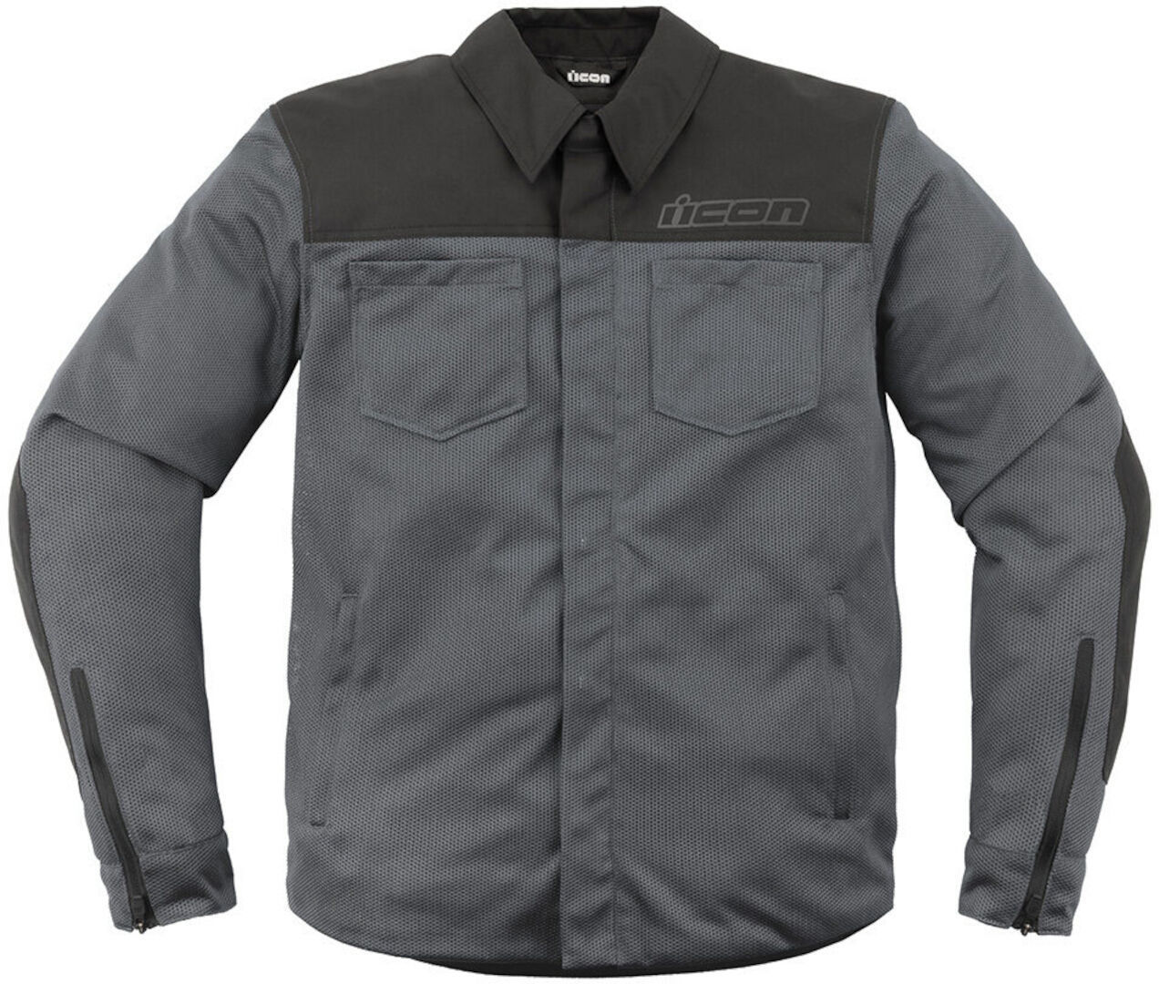 Icon Upstate Motorrad Mesh Textiljacke dunkelgrau/schwarz 3XL Abbildung 1