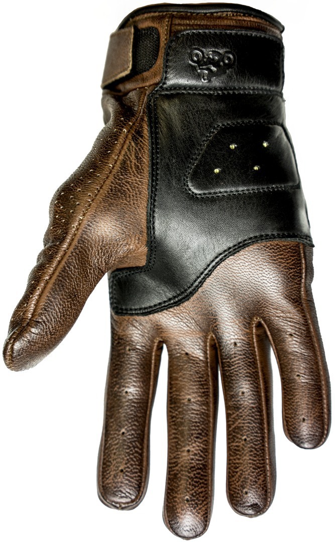 Helstons Side perforierte Sommer Motorradhandschuhe braun 8 Abbildung 2