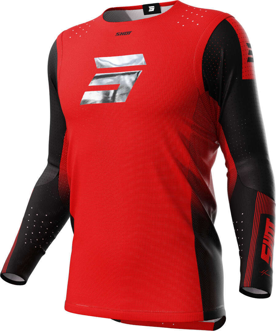 Shot Aerolite Honor Motocross trøje rød/sort M Figur 1