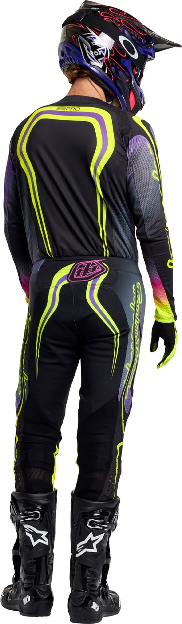Troy Lee Designs SE Pro Wander Motocrossbukser sort/lilla/neongul 34 Figur 18