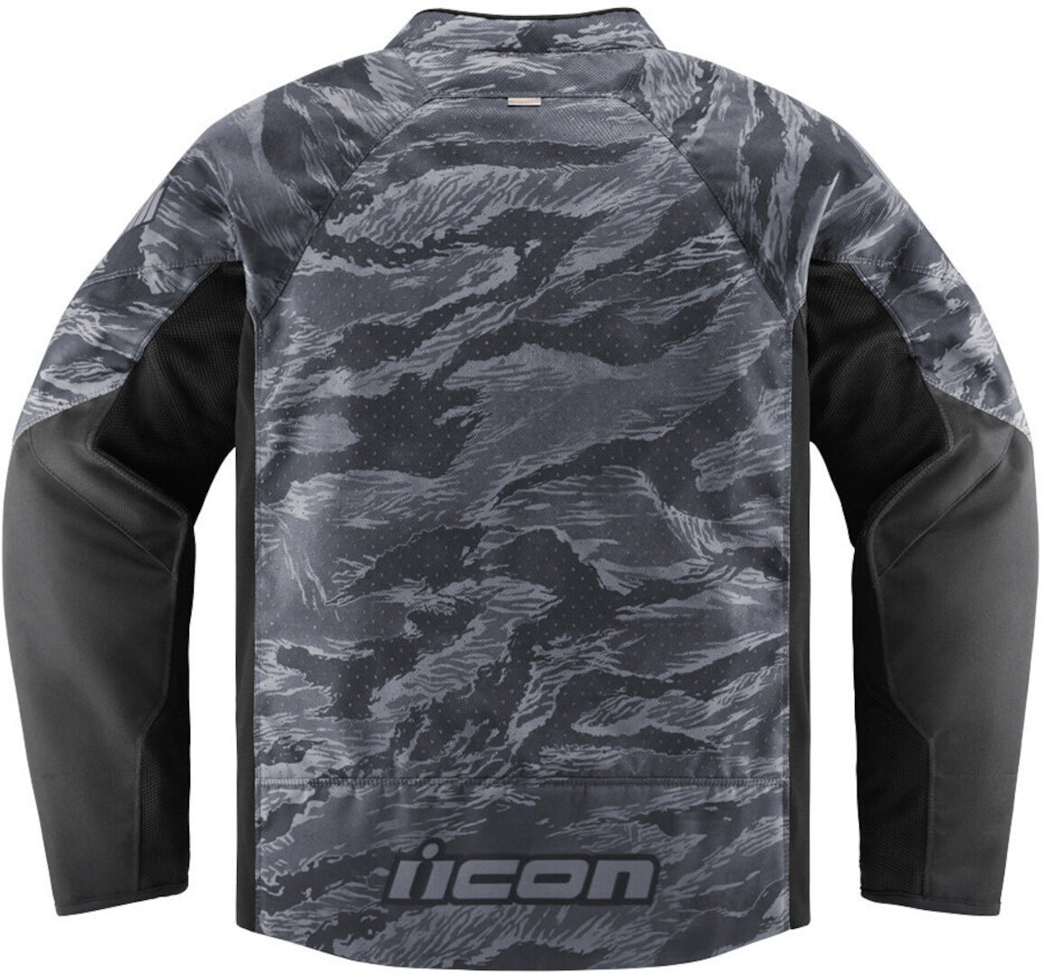 Icon Hooligan Tigersblood Jachetă textilă de motocicletă perforată gri/camuflaj M Figura 2