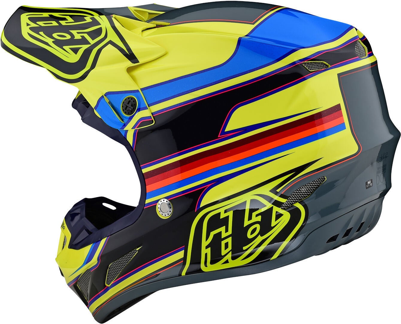 Troy Lee Designs SE4 Speed MIPS Motocross Helm gelb/grau S Abbildung 7
