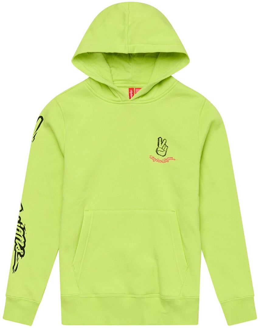 Troy Lee Designs Peace Out Kids Capuche Jaune néon YXL Figure 1