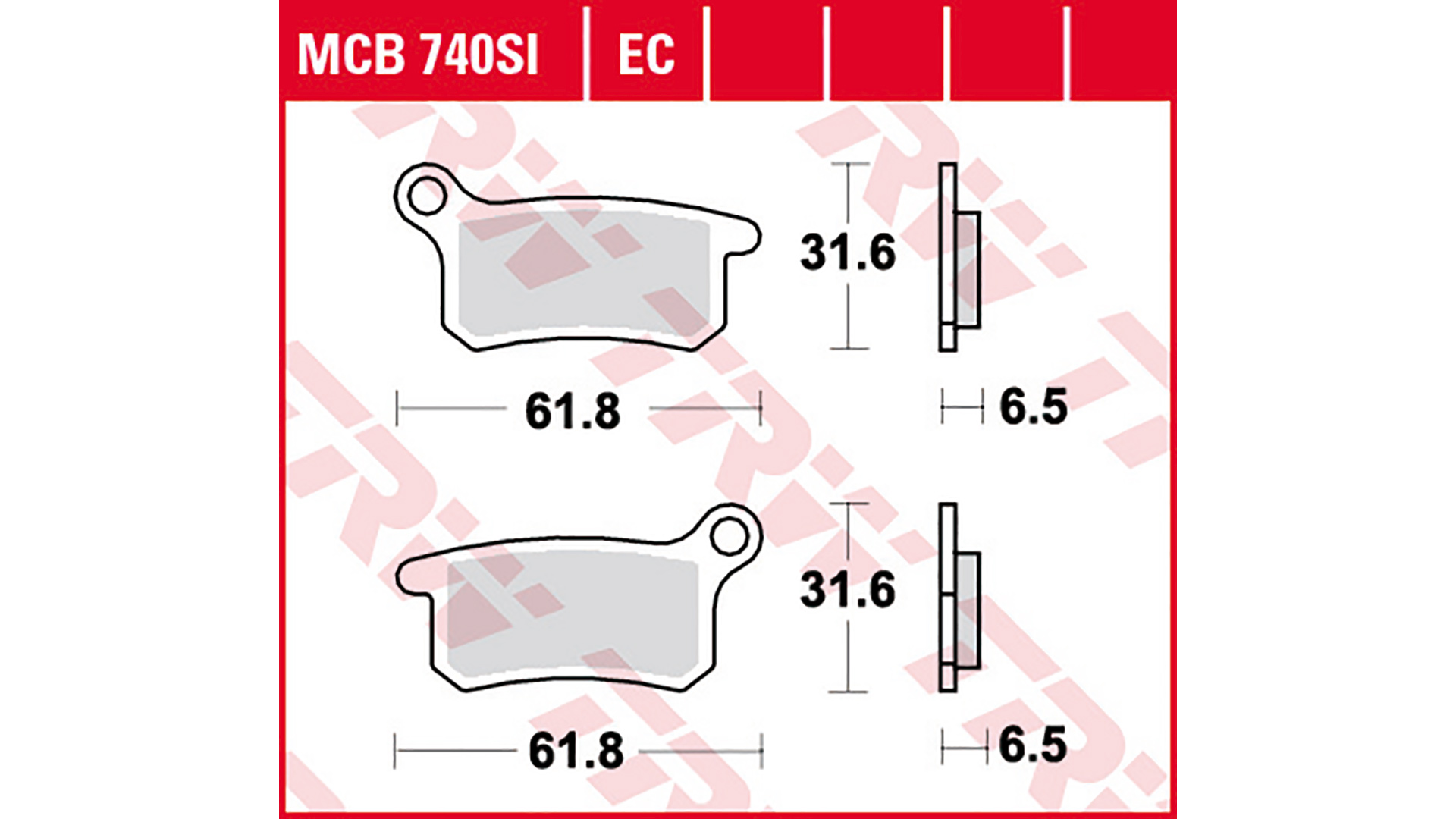TRW Lucas Bremsbelag Sinter Offroad MCB740SI Figur 1