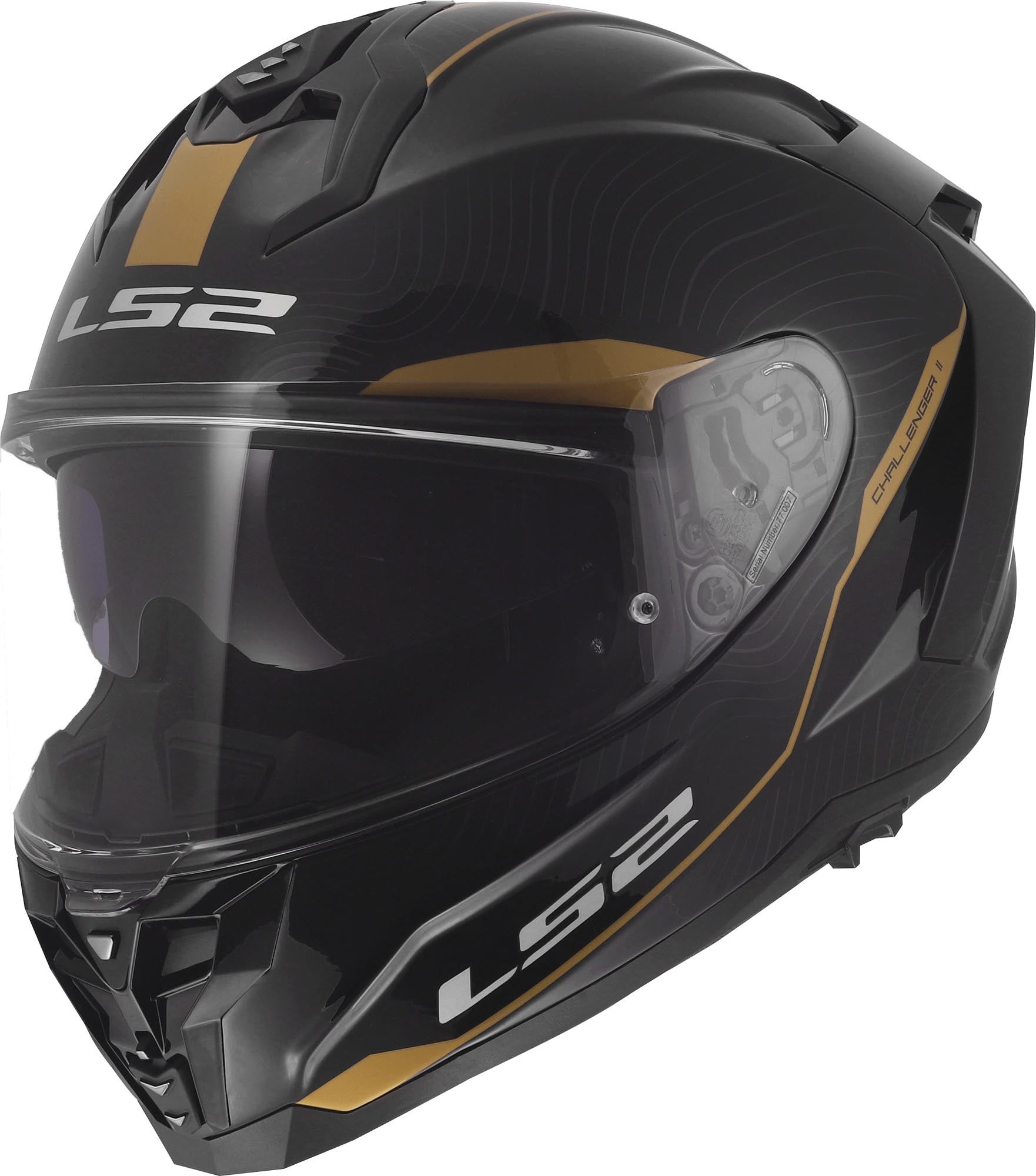 LS2 FF817 Challenger II Essential Cască Negru/Auriu M (57/58) Figura 1