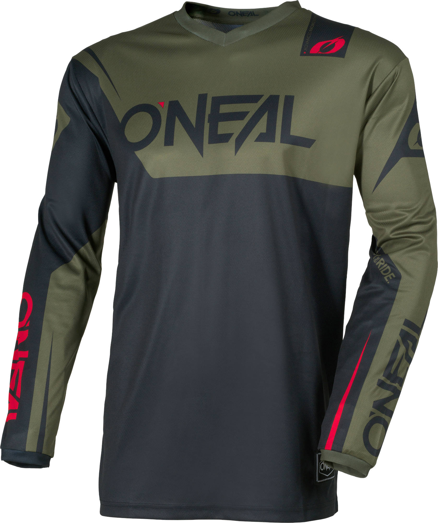 Oneal ELEMENT RACEWEAR Maglia da motocross nero/oliva 2XL Figura 1