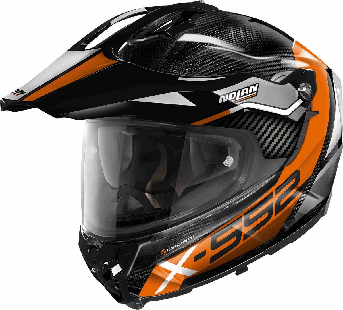 Nolan X-552 Ultra Carbon Dinamo N-Com Hjelm sort/orange/sølv L (60) Figur 1