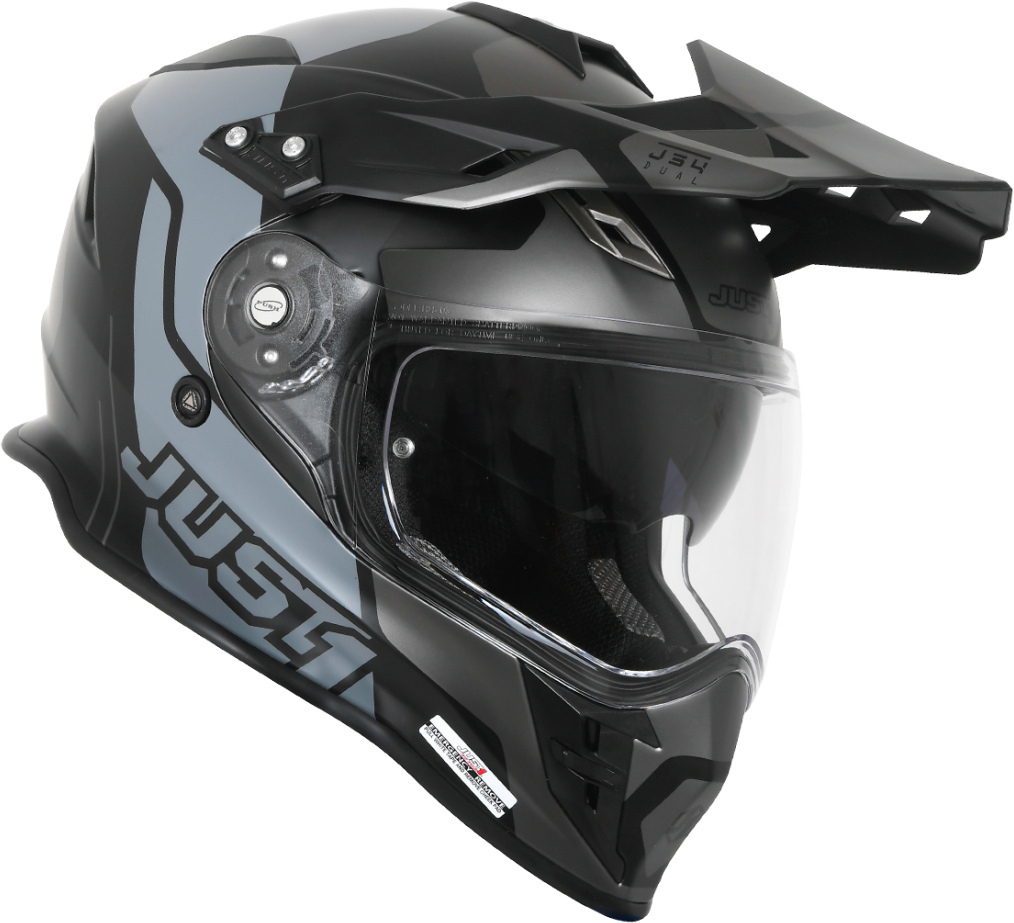 Just1 J34 Pro Tour Motocross hjälm Svart/Titanium Man (57/58) Figur 2