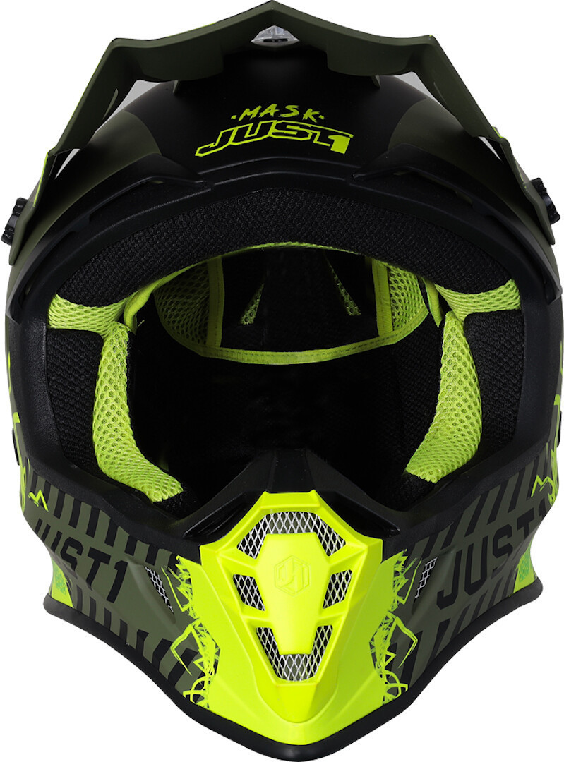 Just1 J38 Mask Cască de motocross galben/verde L (59/60) Figura 4