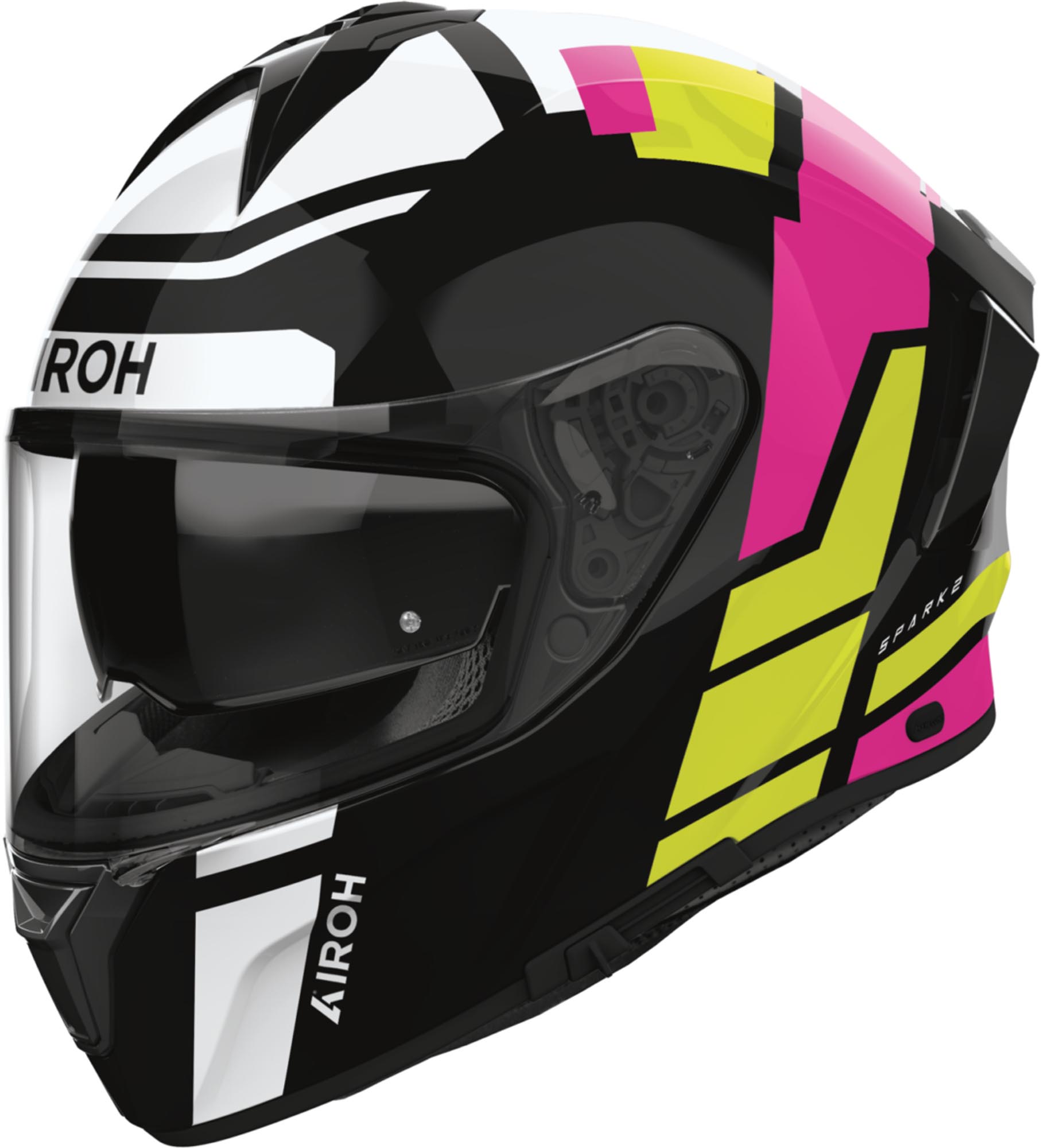 Airoh Spark 2 Lively Hjelm sort/pink/gul S (55/56) Figur 1