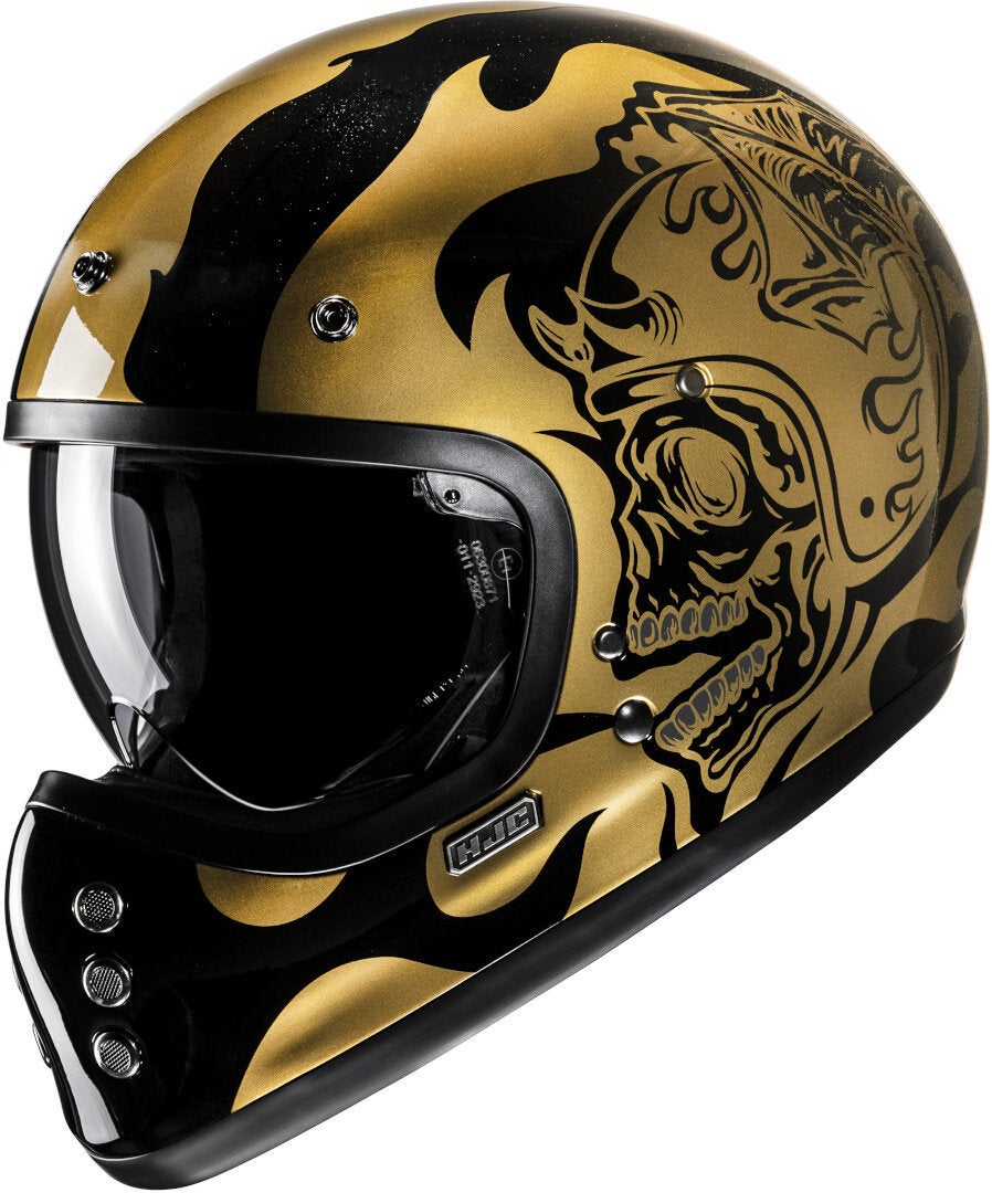 HJC V60 Flame Casco nero/argento/oro S (55/56) Figura 1