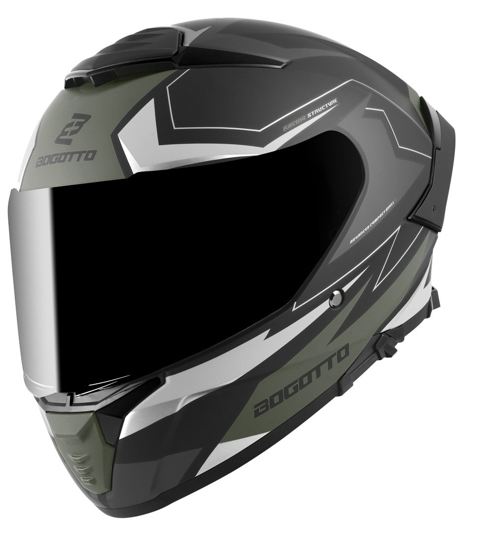 Bogotto FF118 Vilial Cască Negru mat/verde M Figura 2