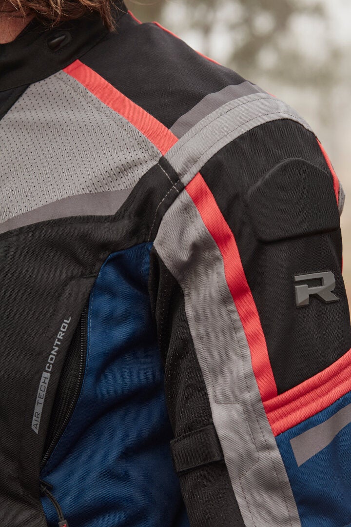 Richa Tundra waterproof Motorcycle Textile Jacket grey/black/red XXL Figure 6