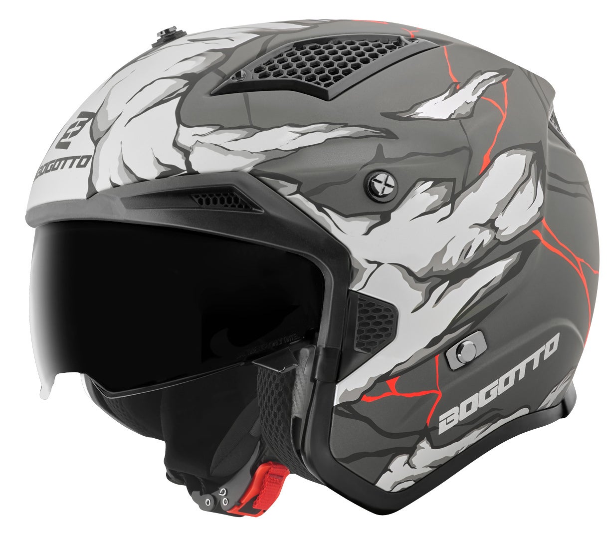 Bogotto Radic Skulash Casco gris/negro XL Figura 4