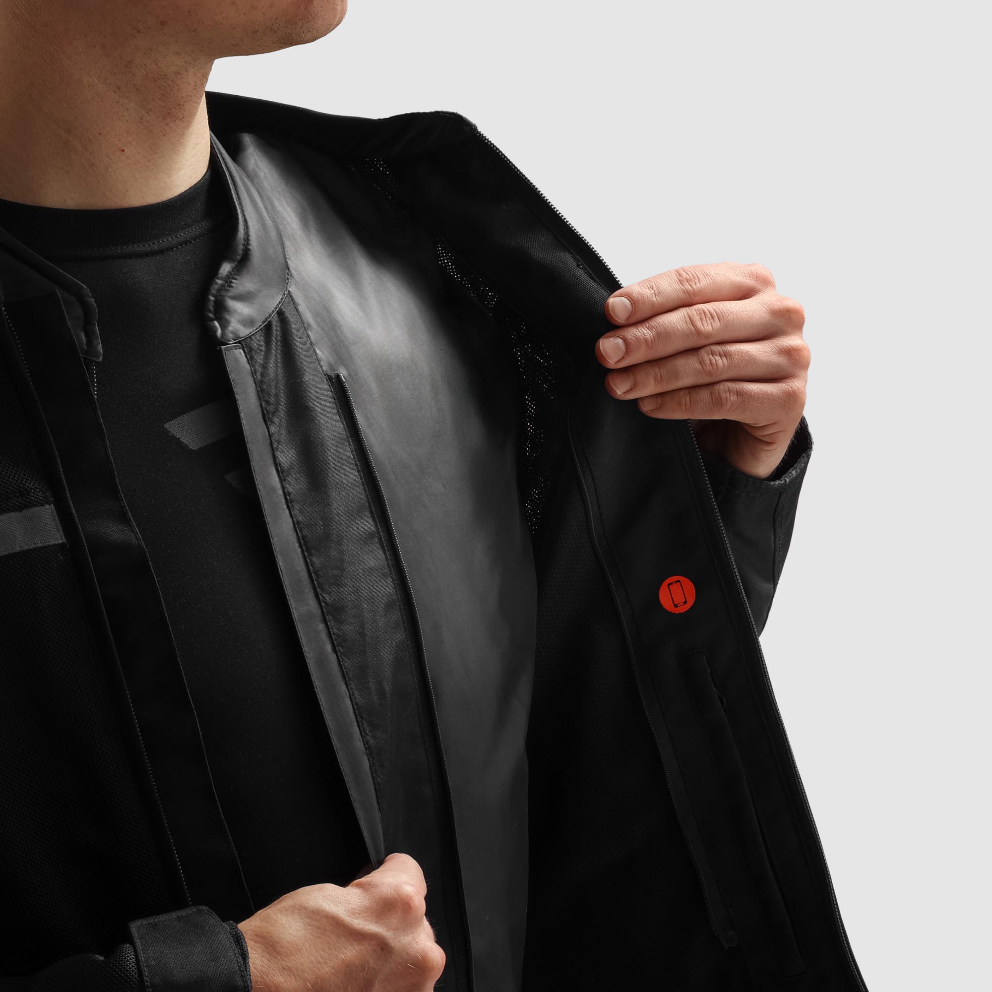 Side view of Rebelhorn Echo waterproof Motorcycle Textile Jacket